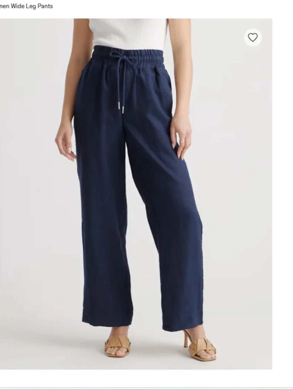 NWT Quince - 100% European Linen Wide Leg Pants - Picture 1 of 1